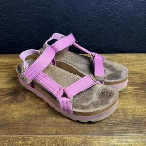 Reef Sandals Womens Size 8.5 Pink Cushion Rem Hi Platform Strappy Slingback